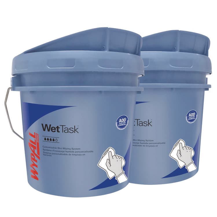 KIMBERLY CLARK WetTask Customizable Wet Wiping System, 3.5 gal, Blue, 2/Carton (KCC09361)