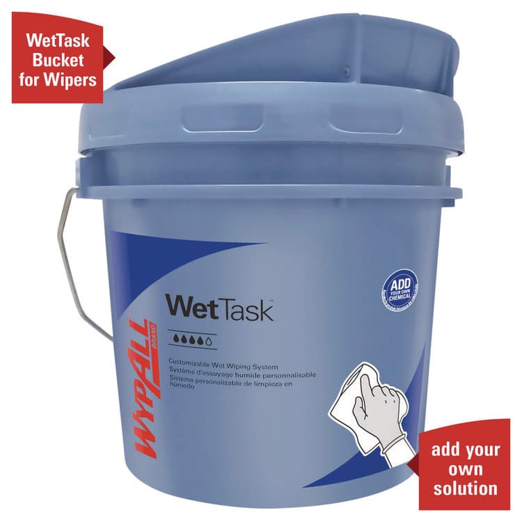 KIMBERLY CLARK WetTask Customizable Wet Wiping System, 3.5 gal, Blue, 2/Carton (KCC09361) thumbnail 3