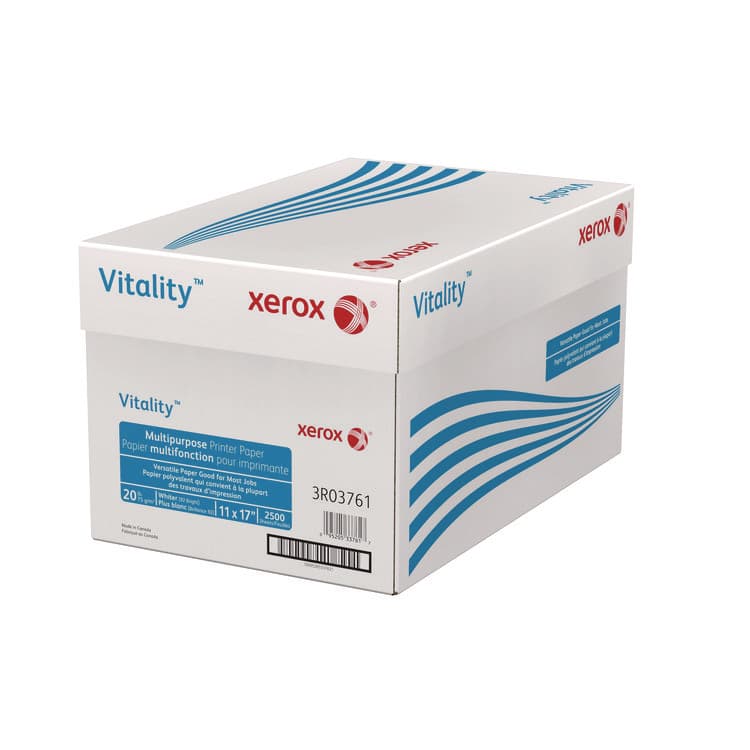 XEROX CORP. Vitality Multipurpose Print Paper, 92 Bright, 20 lb Bond Weight, 11 x 17, White, 500/Ream (XER3R03761) thumbnail 2