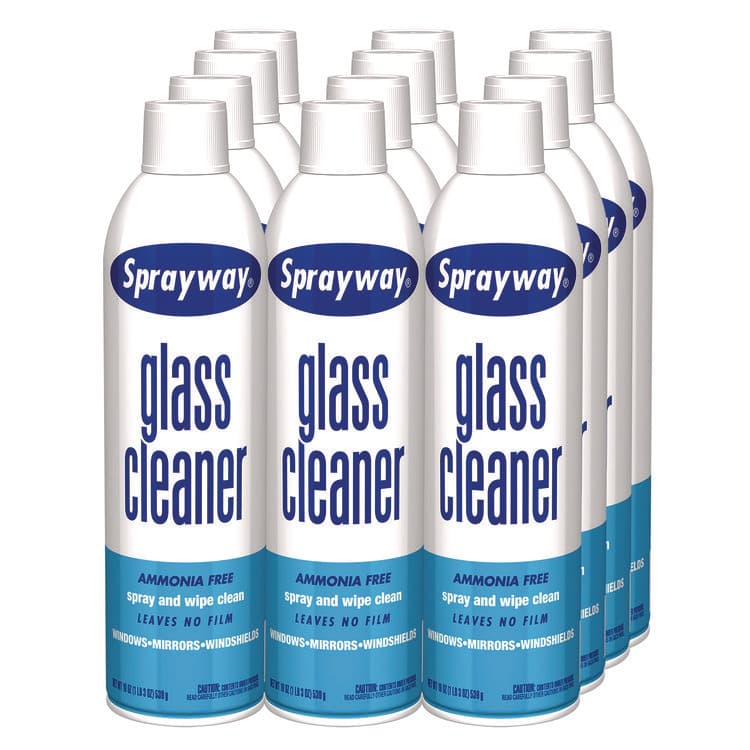 PLZ CORP Glass Cleaner, 19 oz Aerosol Spray, 12/Carton (CGCSW050)
