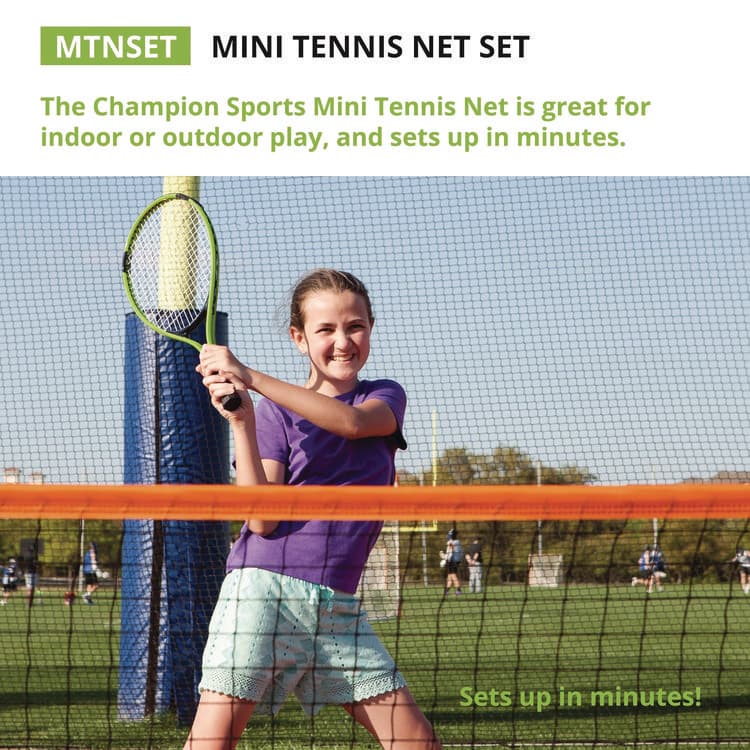 CHAMPION SPORT Mini Tennis Net Set, 2.8 ft x 10 ft (CSIMTNSET) thumbnail 2