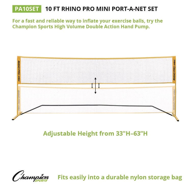 CHAMPION SPORT Rhino Port-A-Net Set, 33" to 63" x 120" (CSIPA10SET) thumbnail 3