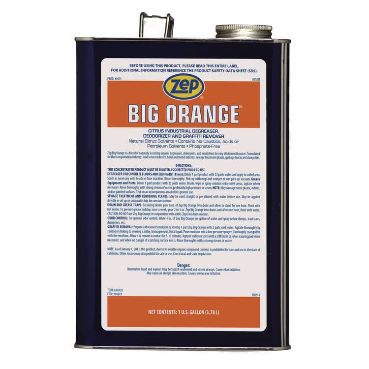 ZEP . Big Orange, 1 gal Bottle, 4/Carton (ZPE41524)