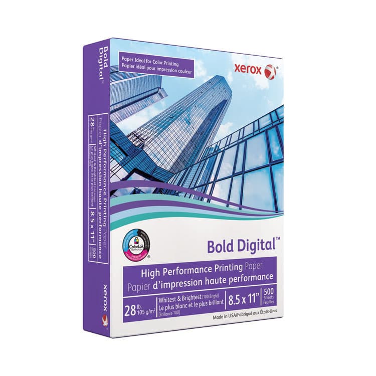 XEROX CORP. Bold Digital Printing Paper, 100 Bright, 28 lb Bond Weight, 8.5 x 11, White, 500/Ream (XER3R11760) thumbnail 2
