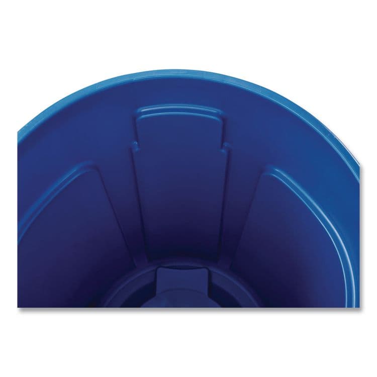RUBBERMAID COMMERCIAL PROD. Vented Round Brute Container, 44 gal, Plastic, Blue (RCP264360BE) thumbnail 4
