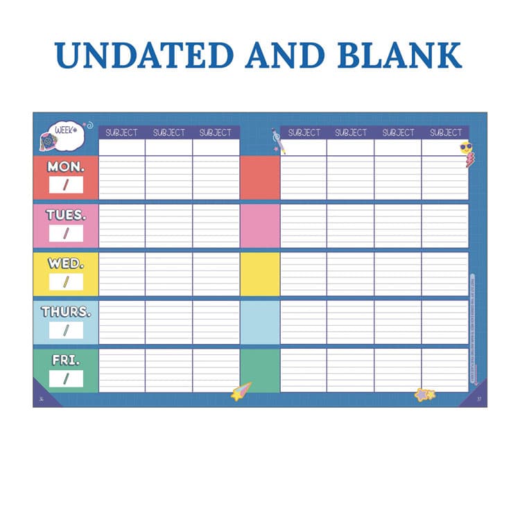 CARSON-DELLOSA EDUCATION Teacher Planners, Weekly/Monthly, 7 Classes, We Stick Together, Multicolor Cover, 11 x 8.5 Sheets, 12-Month (July to June) (CDP105050) thumbnail 4