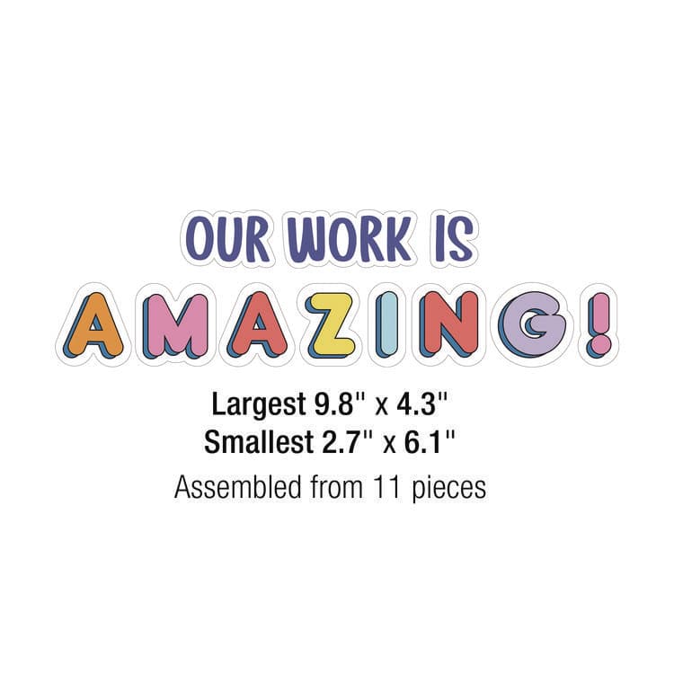 CARSON-DELLOSA EDUCATION Work Display Bulletin Board Sets, 45-Piece Set, We Stick Together: Our Work Is Amazing, 7.9" x 15", Multicolor (CDP110558) thumbnail 3