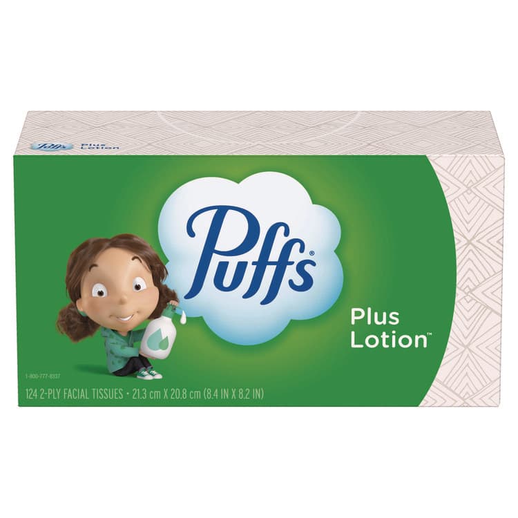 PROCTER & GAMBLE Plus Lotion Facial Tissue, 2-Ply, White, 124 Sheets/Box, 24 Boxes/Carton (PGC39346) thumbnail 2