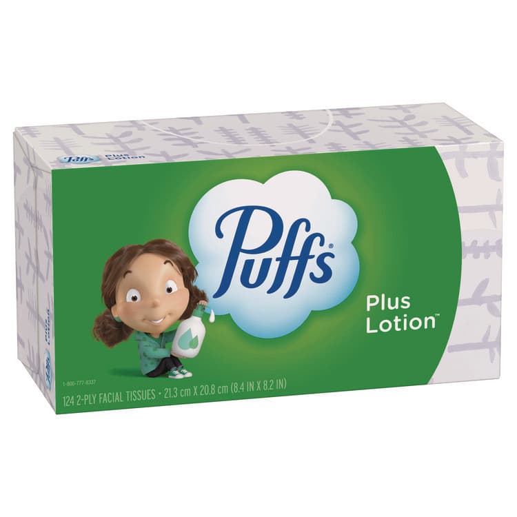 PROCTER & GAMBLE Plus Lotion Facial Tissue, 2-Ply, White, 124 Sheets/Box, 24 Boxes/Carton (PGC39346) thumbnail 4