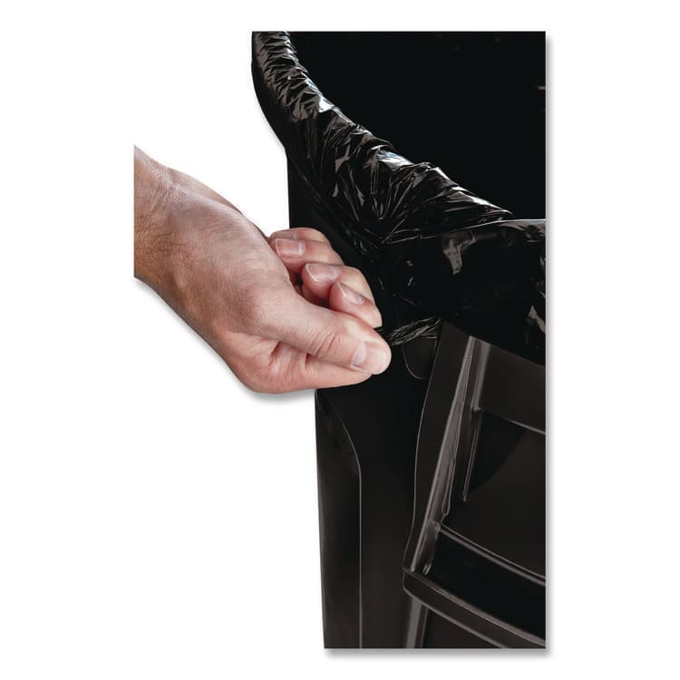 RUBBERMAID COMMERCIAL PROD. Vented Round Brute Container, 44 gal, Plastic, Black (RCP264360BK) thumbnail 4