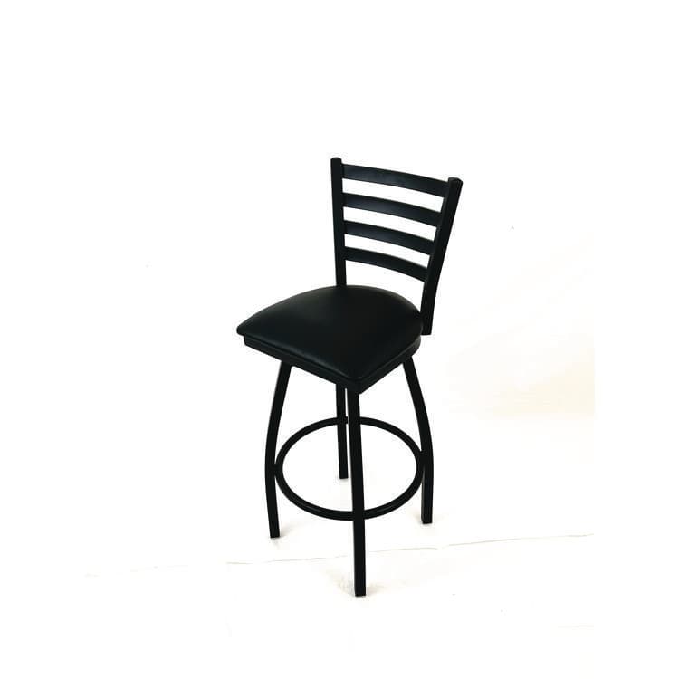 JMC FURNITURE Boggs Series Barstool, Supports Up to 300 lb, 30.5" Seat Height, Black Seat, Black Back, Black Base (JMCBBBVSBLK) thumbnail 2