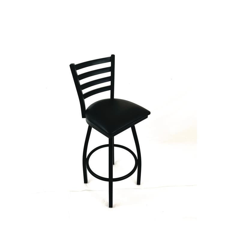 JMC FURNITURE Boggs Series Barstool, Supports Up to 300 lb, 30.5" Seat Height, Black Seat, Black Back, Black Base (JMCBBBVSBLK) thumbnail 3