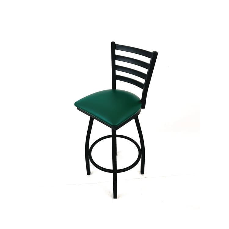 JMC FURNITURE Boggs Series Barstool, Supports Up to 300 lb, 30.5" Seat Height, Green Seat, Black Back, Black Base (JMCBBBVSGRN) thumbnail 2