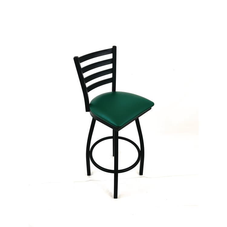 JMC FURNITURE Boggs Series Barstool, Supports Up to 300 lb, 30.5" Seat Height, Green Seat, Black Back, Black Base (JMCBBBVSGRN) thumbnail 3