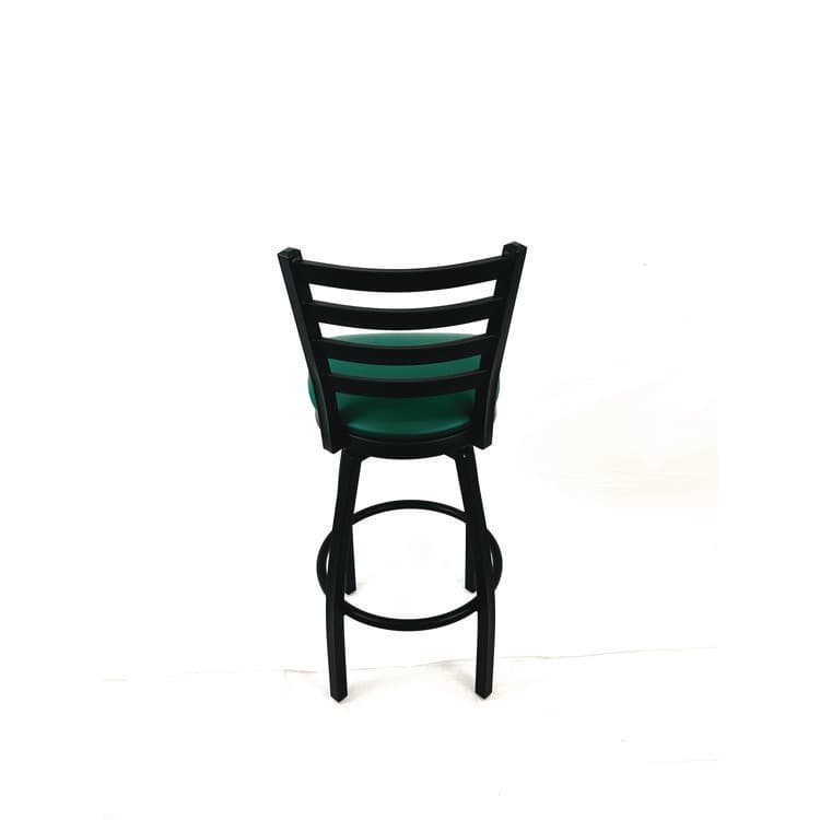 JMC FURNITURE Boggs Series Barstool, Supports Up to 300 lb, 30.5" Seat Height, Green Seat, Black Back, Black Base (JMCBBBVSGRN) thumbnail 4