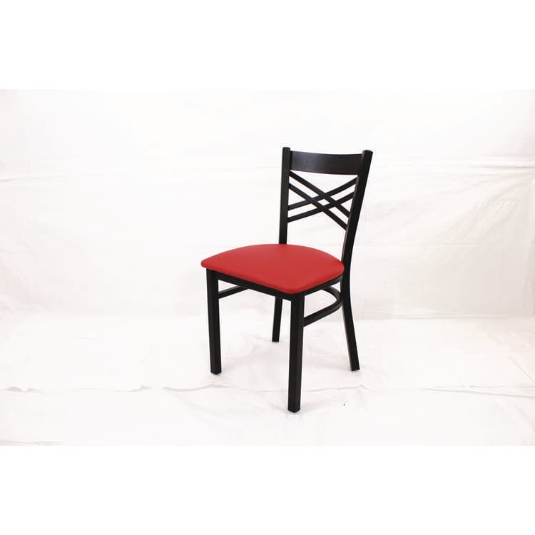 JMC FURNITURE X Series Chair, Supports Up to 300 lb, 18" Seat Height, Red Seat, Black Back, Black Base (JMCXCHBVSRED) thumbnail 3