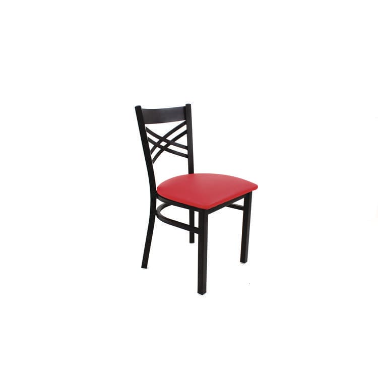 JMC FURNITURE X Series Chair, Supports Up to 300 lb, 18" Seat Height, Red Seat, Black Back, Black Base (JMCXCHBVSRED) thumbnail 4
