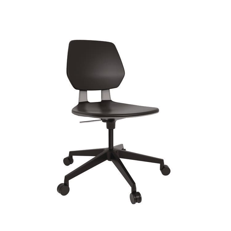 SAFCO PRODUCTS Commute Task Chair, Supports Up to 275 lb, 18.25" to 22.25" Seat Height, Black Seat, Black Back, Black Base (SAF7825BL)