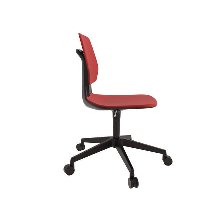 SAFCO PRODUCTS Commute Task Chair, Supports Up to 275 lbs, 18.25" to 22.25" Seat Height, Red Seat, Red Back, Black Base (SAF7825RD) thumbnail 3