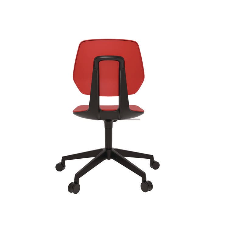 SAFCO PRODUCTS Commute Task Chair, Supports Up to 275 lbs, 18.25" to 22.25" Seat Height, Red Seat, Red Back, Black Base (SAF7825RD) thumbnail 4