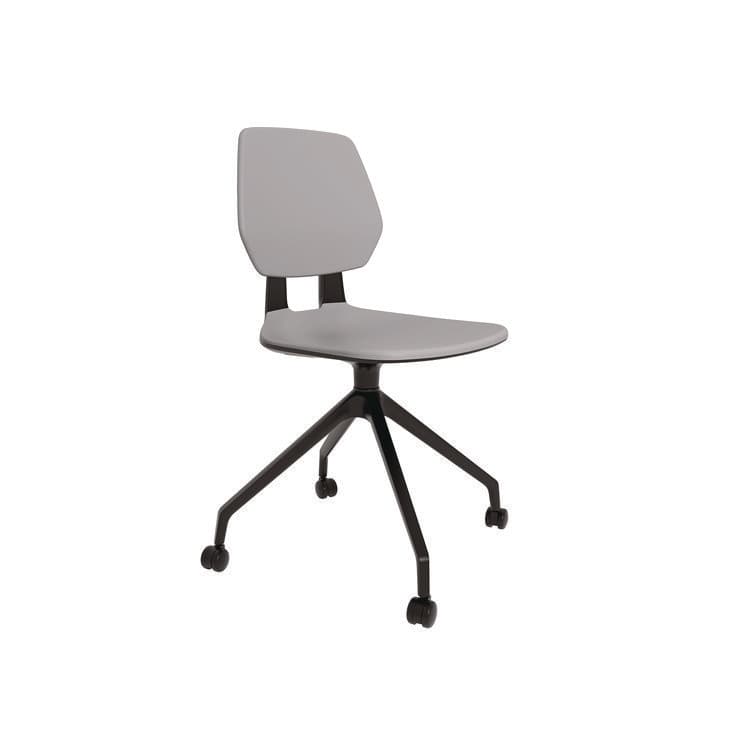 SAFCO PRODUCTS Commute Guest Chair, Supports Up to 275 lbs, 19" Seat Height, Gray Seat, Gray Back, Black Base (SAF7826GR)