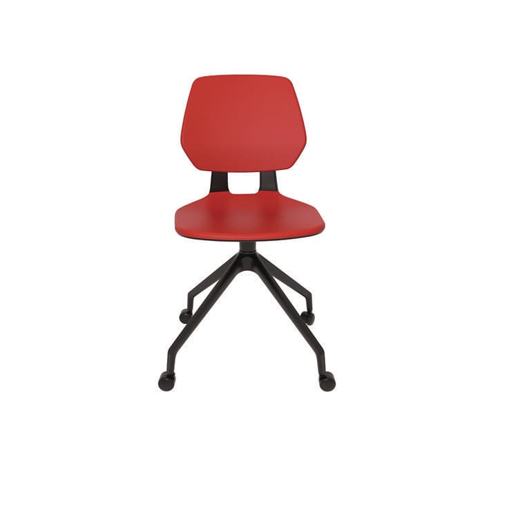 SAFCO PRODUCTS Commute Guest Chair, Supports Up to 275 lbs, 19" Seat Height, Red Seat, Red Back, Black Base (SAF7826RD) thumbnail 2