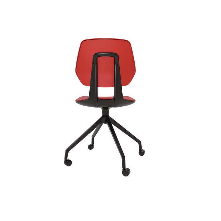 SAFCO PRODUCTS Commute Guest Chair, Supports Up to 275 lbs, 19" Seat Height, Red Seat, Red Back, Black Base (SAF7826RD) thumbnail 4