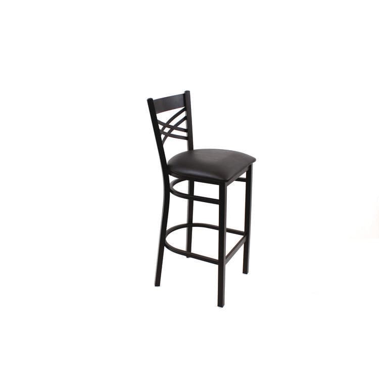 JMC FURNITURE X Series Barstool, Supports Up to 300 lb, 29.5" Seat Height, Black Seat, Black Back, Black Base (JMCXBSBVSBLK) thumbnail 4