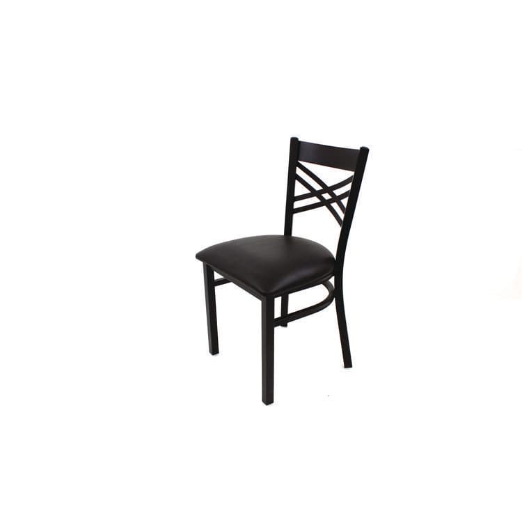 JMC FURNITURE X Series Chair, Supports Up to 300 lb, 18" Seat Height, Black Seat, Black Back, Black Base (JMCXCHBVSBLK) thumbnail 3