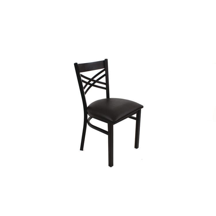 JMC FURNITURE X Series Chair, Supports Up to 300 lb, 18" Seat Height, Black Seat, Black Back, Black Base (JMCXCHBVSBLK) thumbnail 4