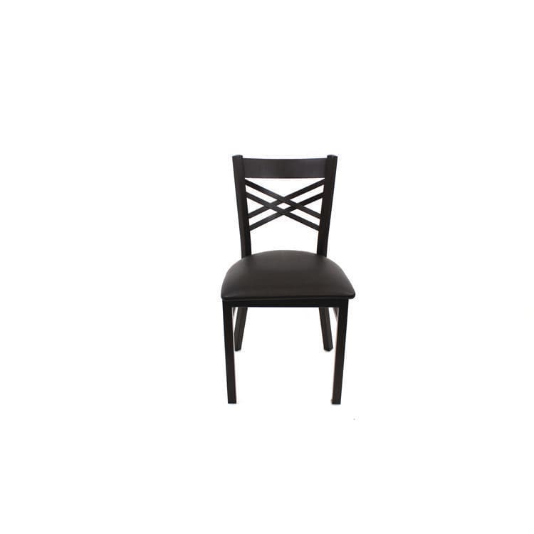 JMC FURNITURE X Series Chair, Supports Up to 300 lb, 18" Seat Height, Black Seat, Black Back, Black Base (JMCXCHBVSBLK)