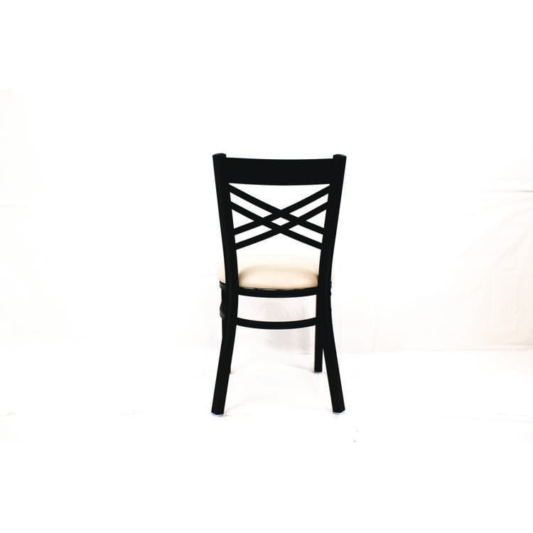 JMC FURNITURE X Series Chair, Supports Up to 300 lb, 18" Seat Height, Cream Seat, Black Back, Black Base (JMCXCHBVSCRM) thumbnail 2