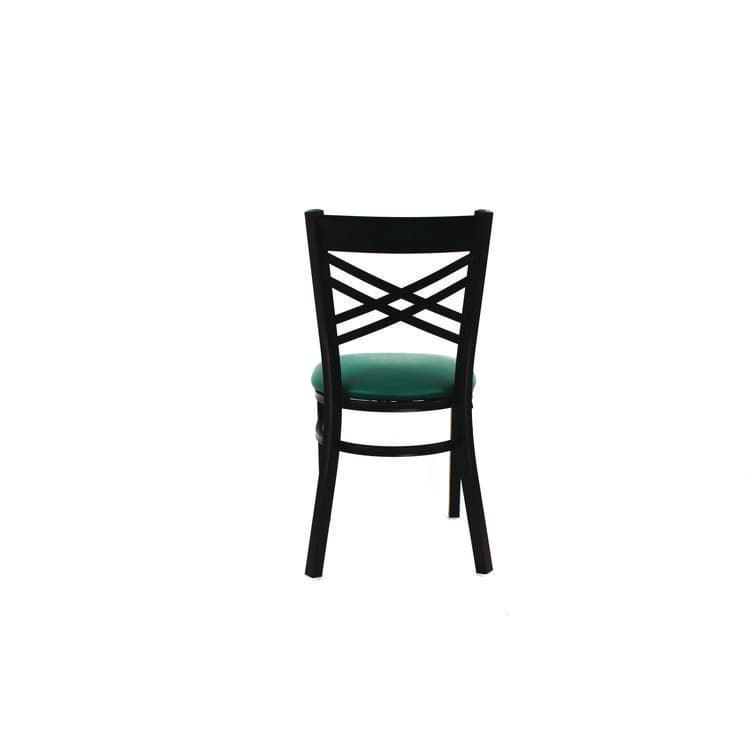 JMC FURNITURE X Series Chair, Supports Up to 300 lb, 18" Seat Height, Green Seat, Black Back, Black Base (JMCXCHBVSGRN) thumbnail 2