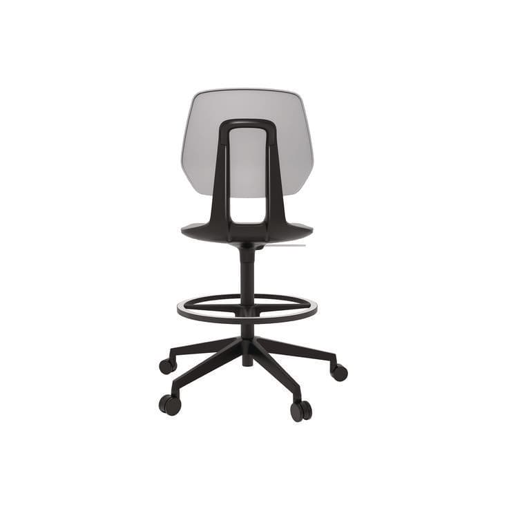 SAFCO PRODUCTS Commute Extended Height Task Chair, Supports Up to 275 lb, 18.25" to 22.25" Seat Height, Gray/Black (SAF7827GR) thumbnail 4
