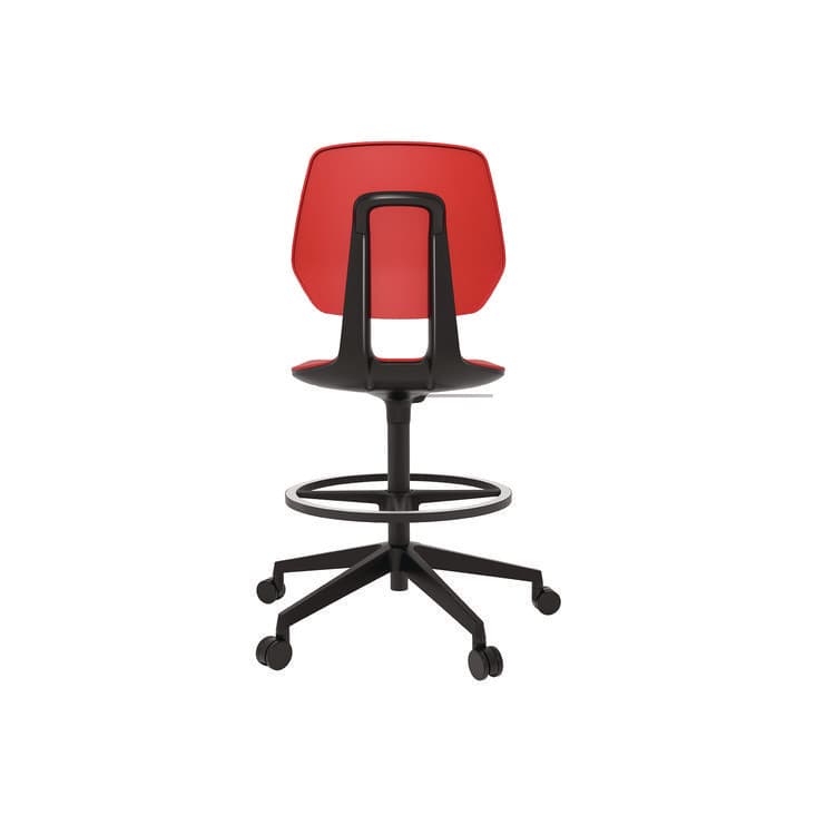 SAFCO PRODUCTS Commute Extended Height Task Chair, Supports Up to 275 lb, 18.25" to 22.25" Seat Height, Red/Black (SAF7827RD) thumbnail 4