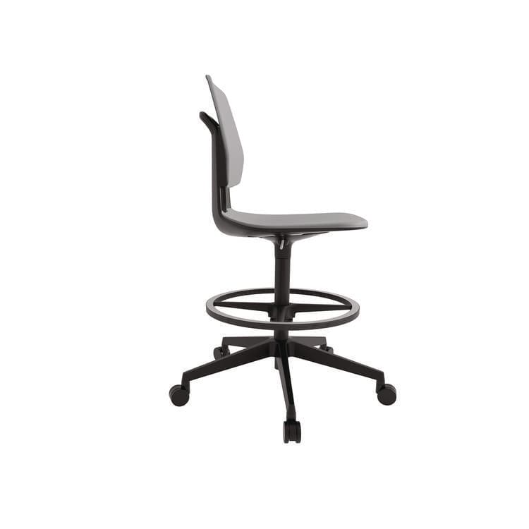 SAFCO PRODUCTS Commute Extended Height Task Chair, Supports Up to 275 lb, 18.25" to 22.25" Seat Height, Gray/Black (SAF7827GR) thumbnail 3