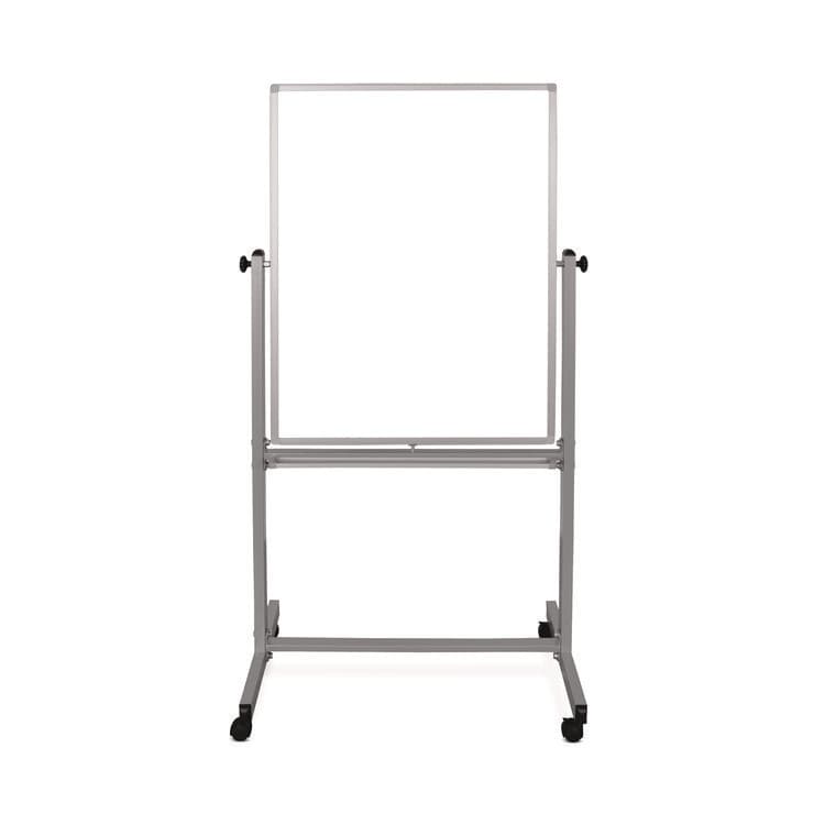 LUXOR WORKSPACES, LLC Mobile Magnetic Whiteboard, 36" x 68", White Surface, Satin Aluminum Frame (LXCMB3040WW)