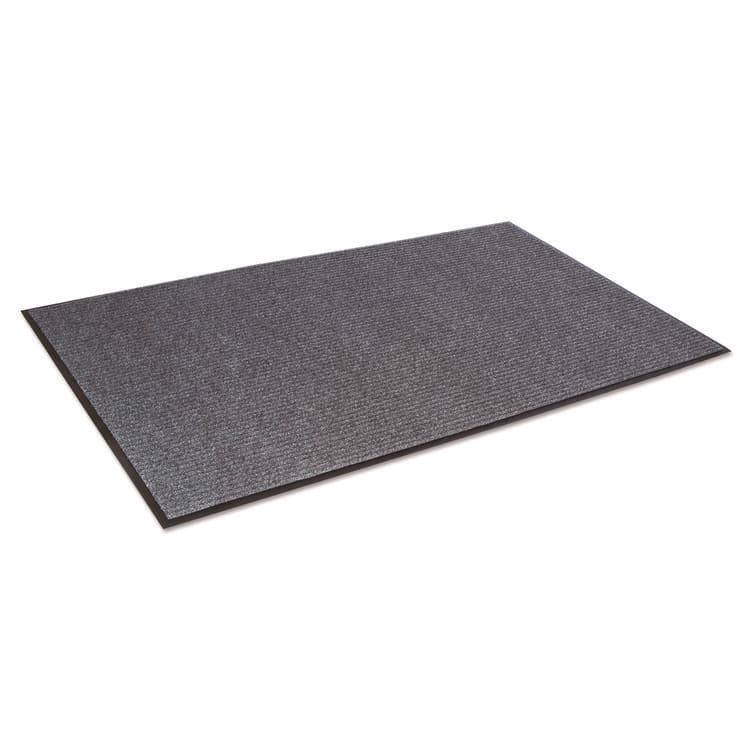 CROWN MATS & MATTING Needle-Rib Wiper/Scraper Mat, Rectangular, Gray Ribbed Surface, 36" x 10 ft (CWNNR0310GY)
