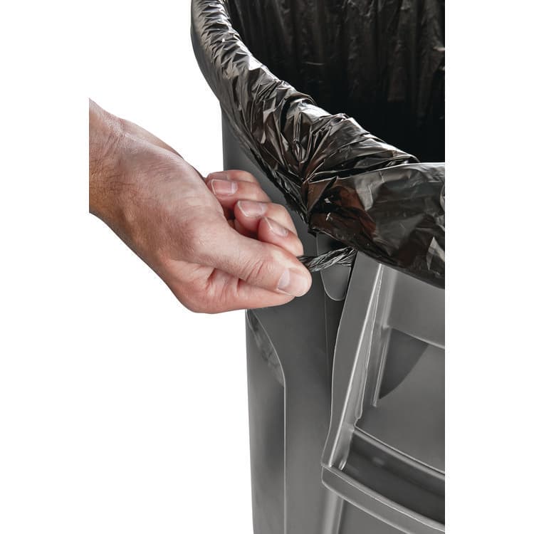 RUBBERMAID COMMERCIAL PROD. Vented Round Brute Container, 55 gal, Plastic, Gray (RCP265500GY) thumbnail 2