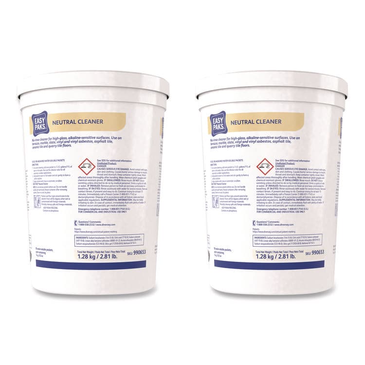 DIVERSEY Neutral Cleaner, 0.5 oz Packet, 90/Tub, 2 Tubs/Carton (DVO990653)
