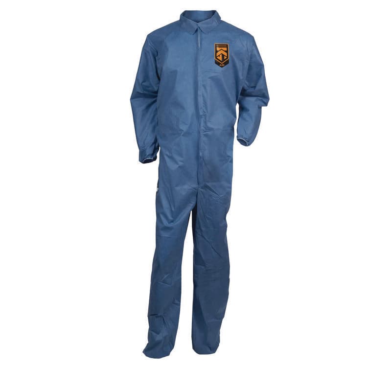 KIMBERLY-CLARK PROFESSIONAL A20 Breathable Particle Protection Coveralls, Zip Front, Elastic Back, Wrists, Ankles, 3X-Large, Blue, 20/Carton (ANS58506)