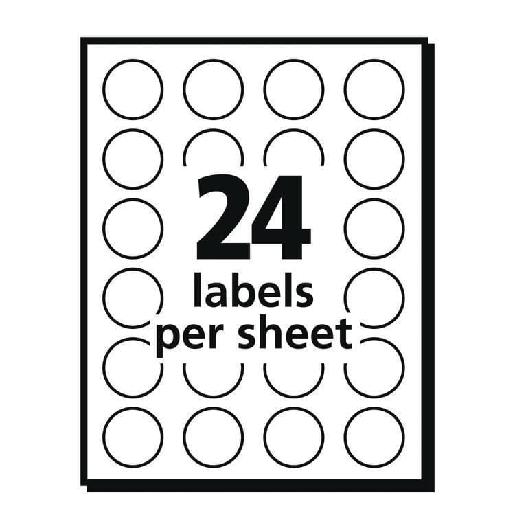 AVERY PRODUCTS CORPORATION Printable Self-Adhesive Removable Color-Coding Labels, 0.75" dia, Green, 24/Sheet, 42 Sheets/Pack, (5463) (AVE05463) thumbnail 2