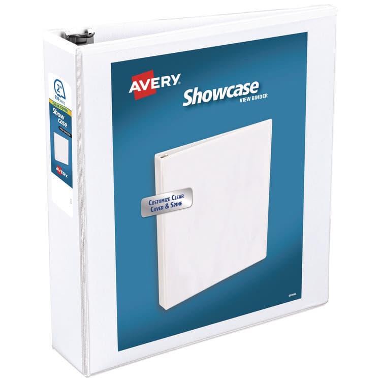 AVERY PRODUCTS CORPORATION Showcase Economy View Binders with Slant Rings, 3 Rings, 2" Capacity, 11 x 8.5, White (AVE19701)