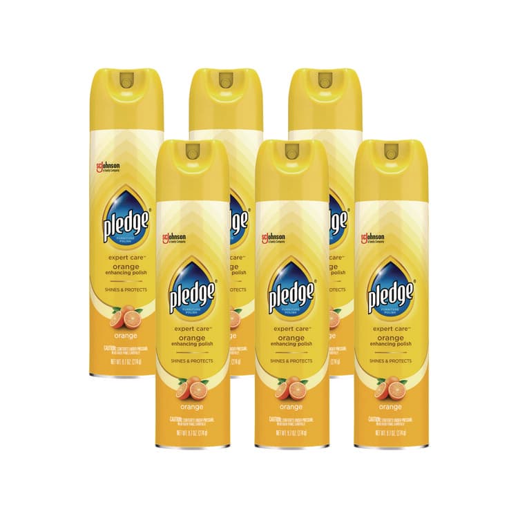 SC JOHNSON Furniture Polish, Orange, 9.7 oz Aerosol Spray, 6/Carton (SJN336385)