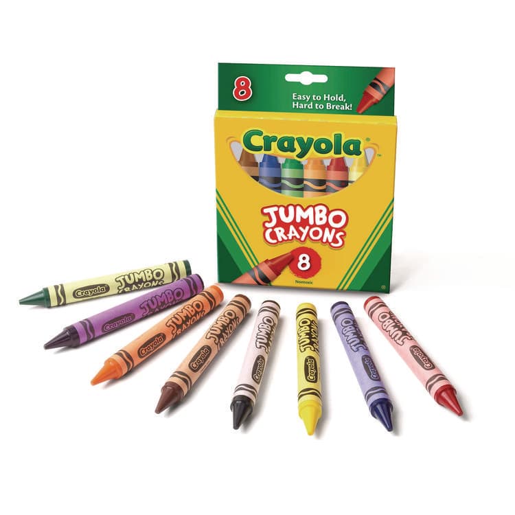 BINNEY & SMITH / CRAYOLA Jumbo Crayola Crayons, Jumbo Size, 0.56" x 5", 8 Assorted Colors, 8/Box (CYO520389) thumbnail 2