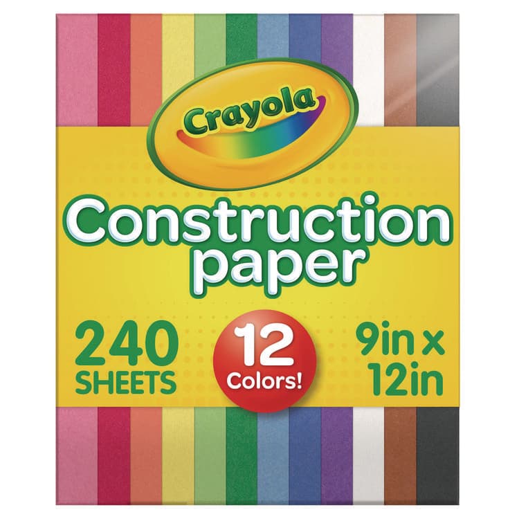 BINNEY & SMITH / CRAYOLA Construction Paper, 9 x 12, Assorted Colors, 240 Sheets/Pack (CYO993200)