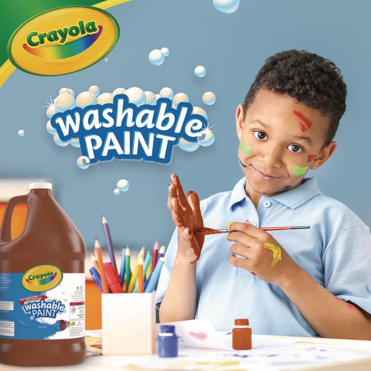 BINNEY & SMITH / CRAYOLA Washable Paint, Brown, 1 gal Bottle (CYO542128007) thumbnail 2