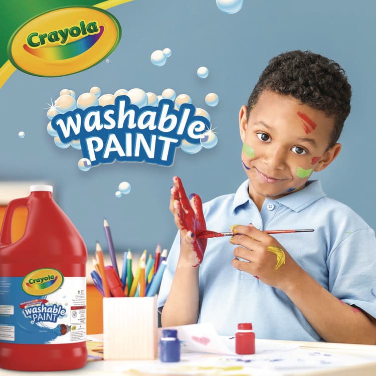 BINNEY & SMITH / CRAYOLA Washable Paint, Red, 1 gal Bottle (CYO542128038) thumbnail 2