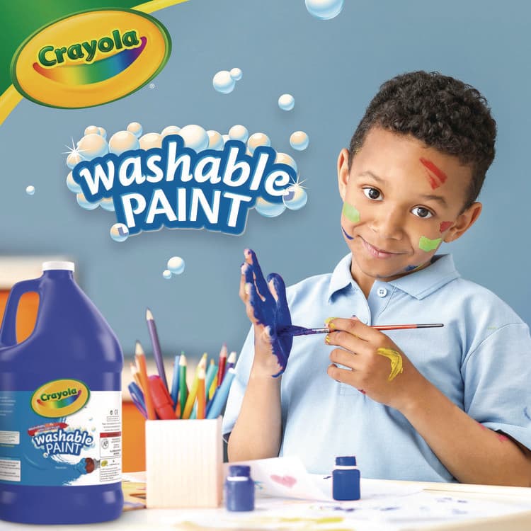 BINNEY & SMITH / CRAYOLA Washable Paint, Blue, 1 gal Bottle (CYO542128042) thumbnail 2