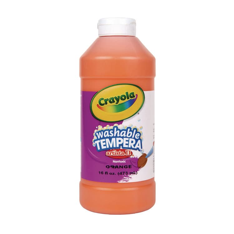 BINNEY & SMITH / CRAYOLA Artista II Washable Tempera Paint, Orange, 16 oz Bottle (CYO543115036)
